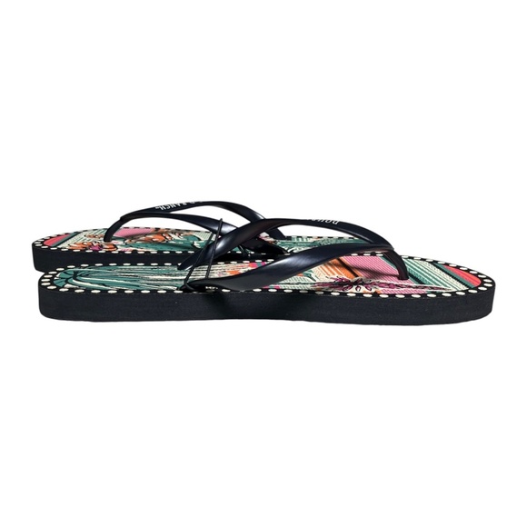 Double D Ranch Flip Flops Thong Sandals Size M (8 8.5 9 9.5) Cactus Hummingbird - Picture 4 of 12